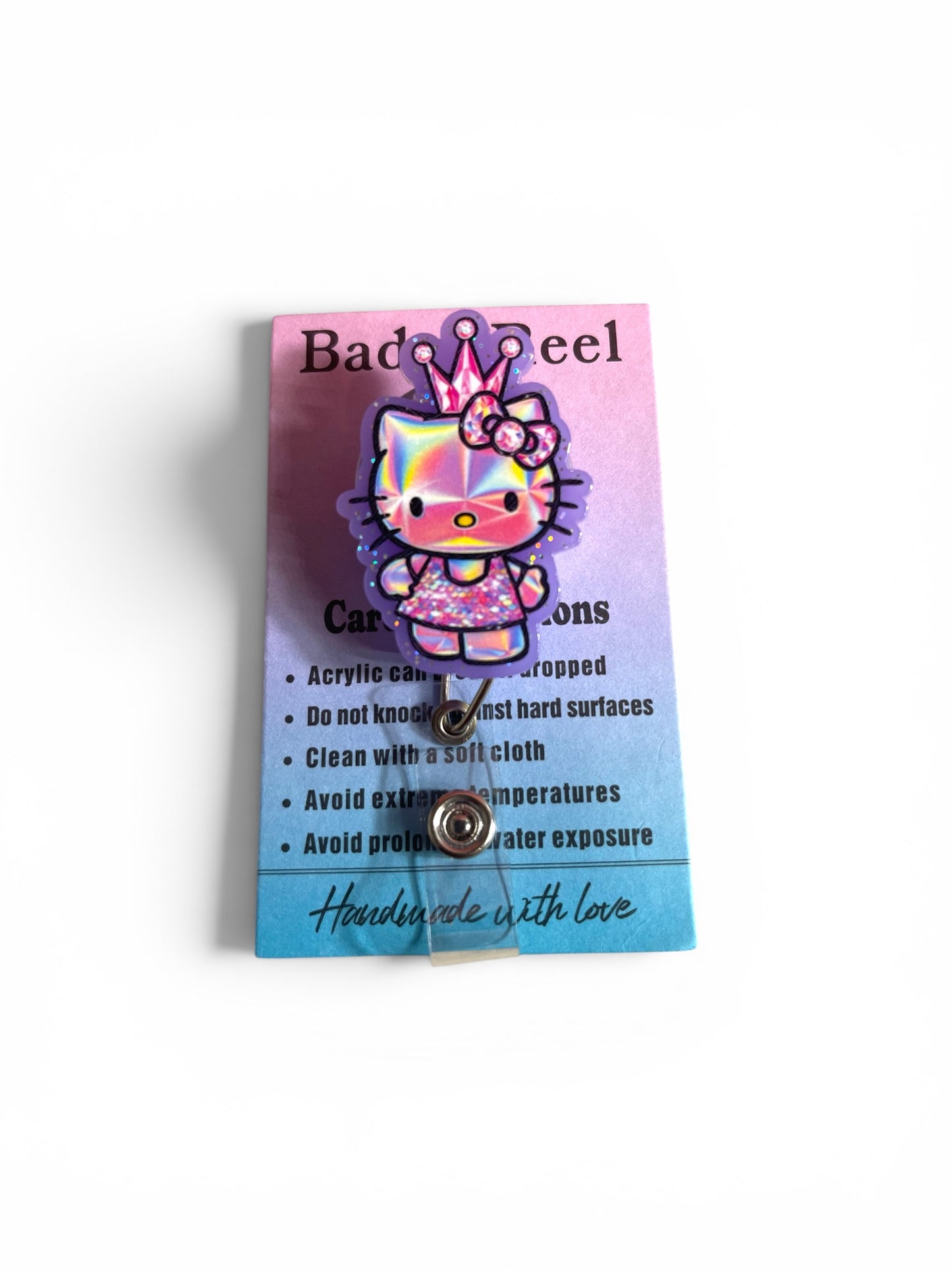 Hello Kitty Holographic Badge Reel