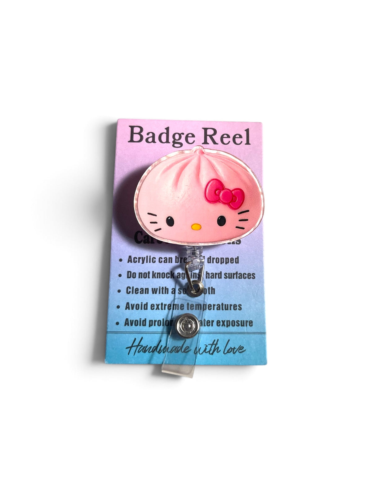 Hello Kitty Dumpling Badge Reel