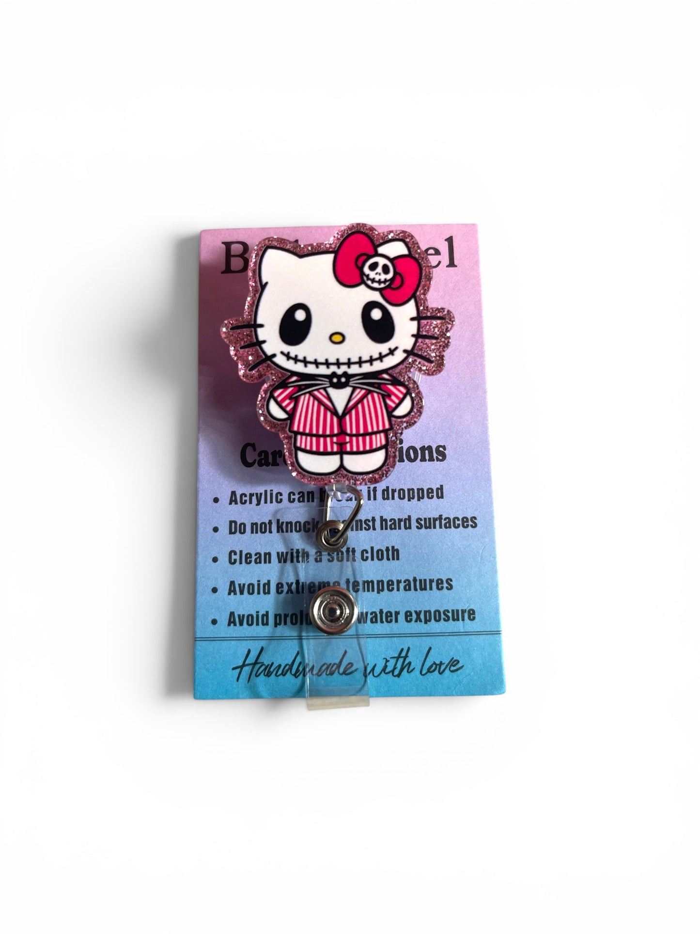 Hello Kitty and Jack Skeleton Badge Reel