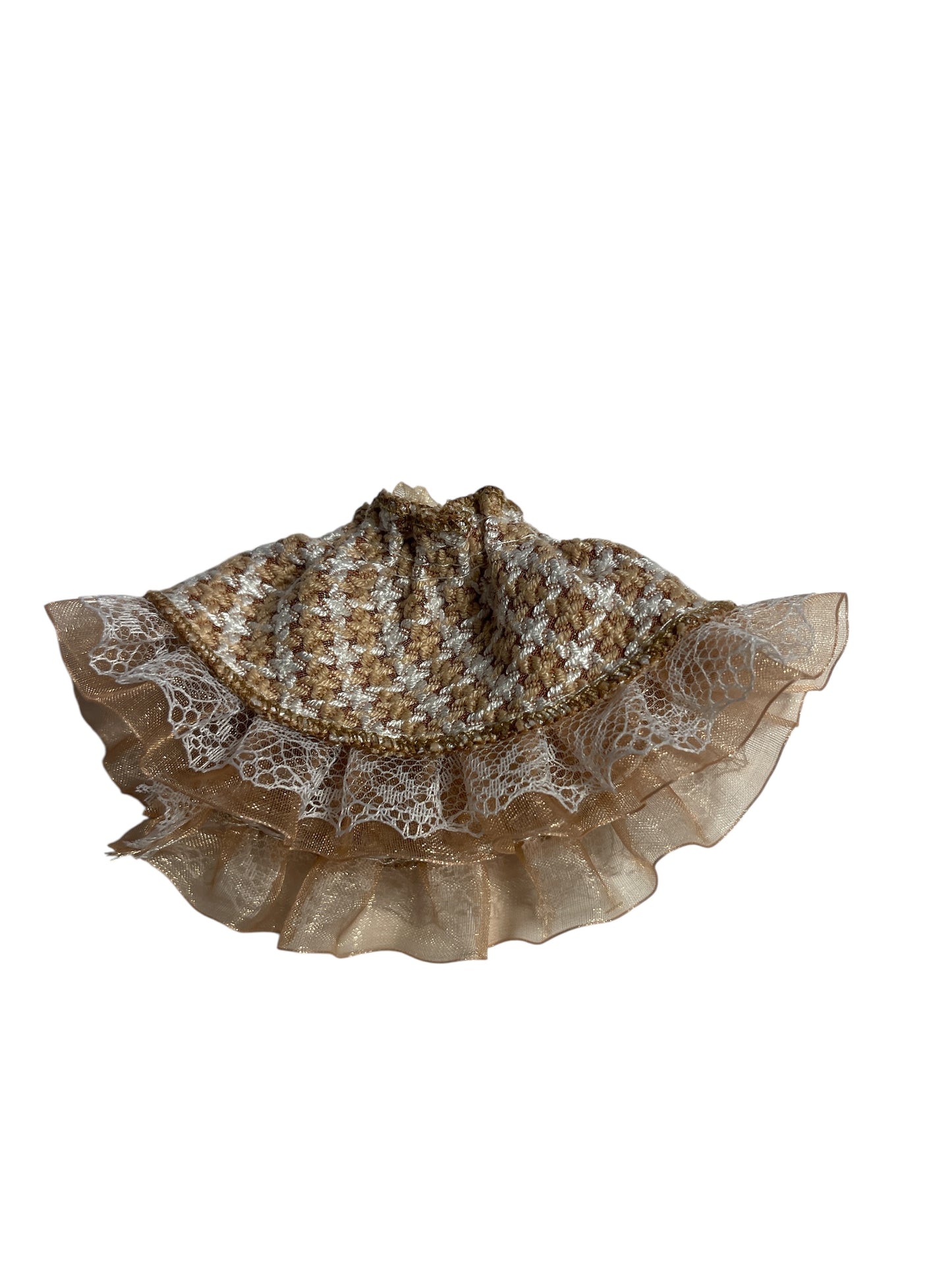 Brown Labubu Dress with Designer Purse