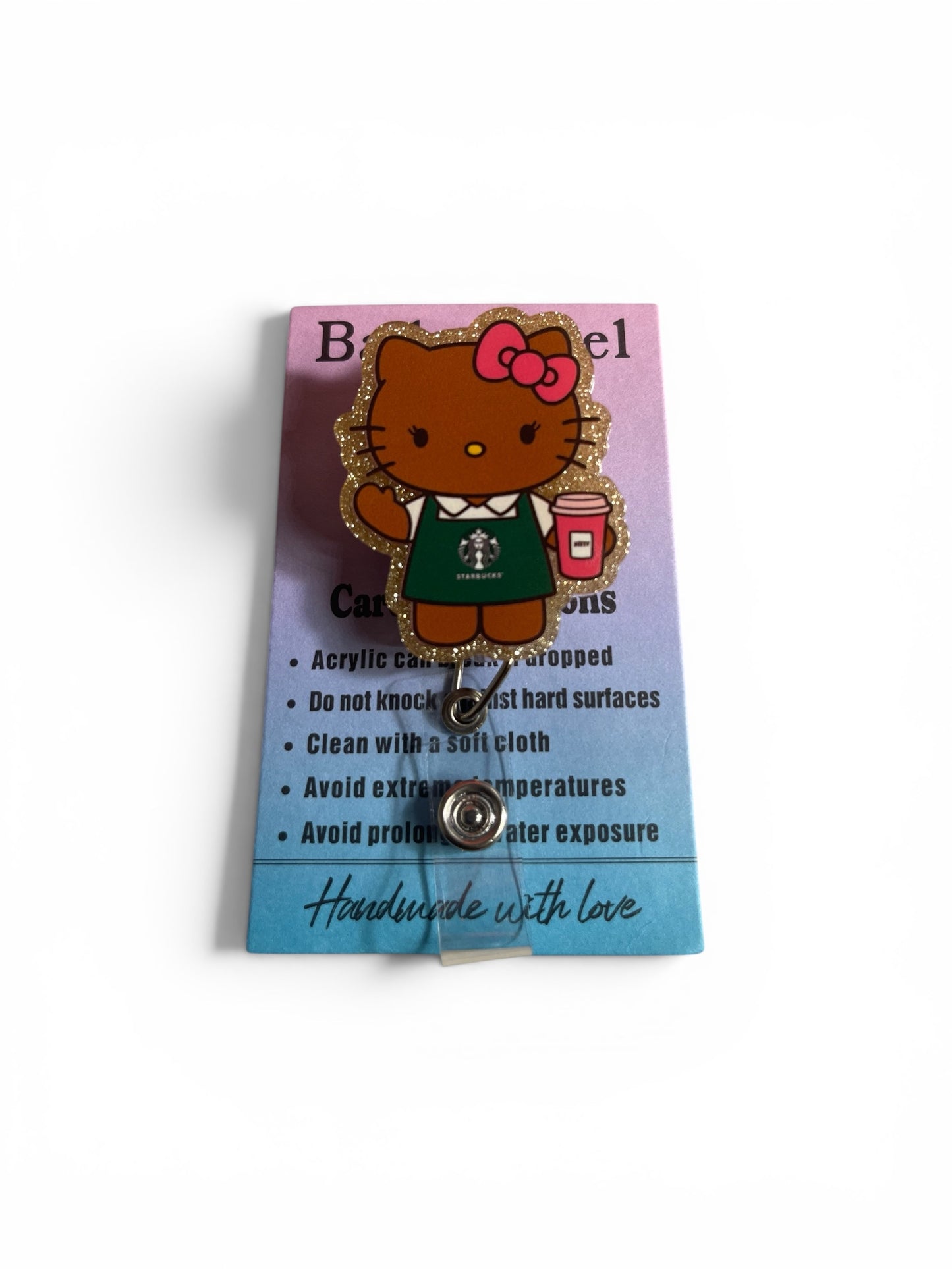 Hello Kitty Starbucks Badge Reel