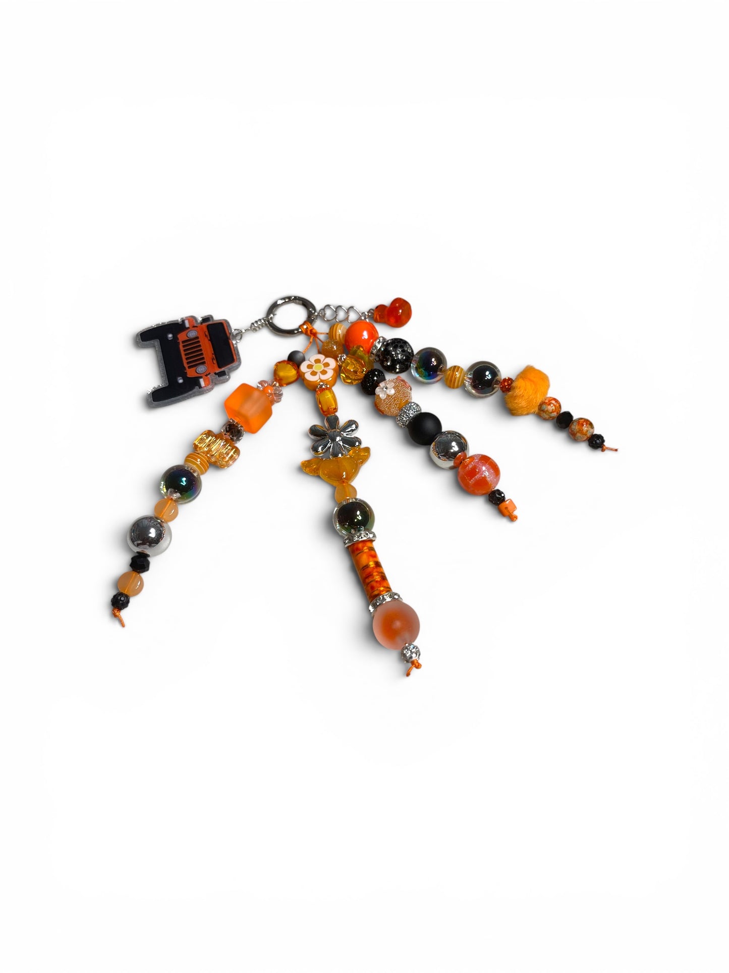 Jeep Orange and Black Bag Charm