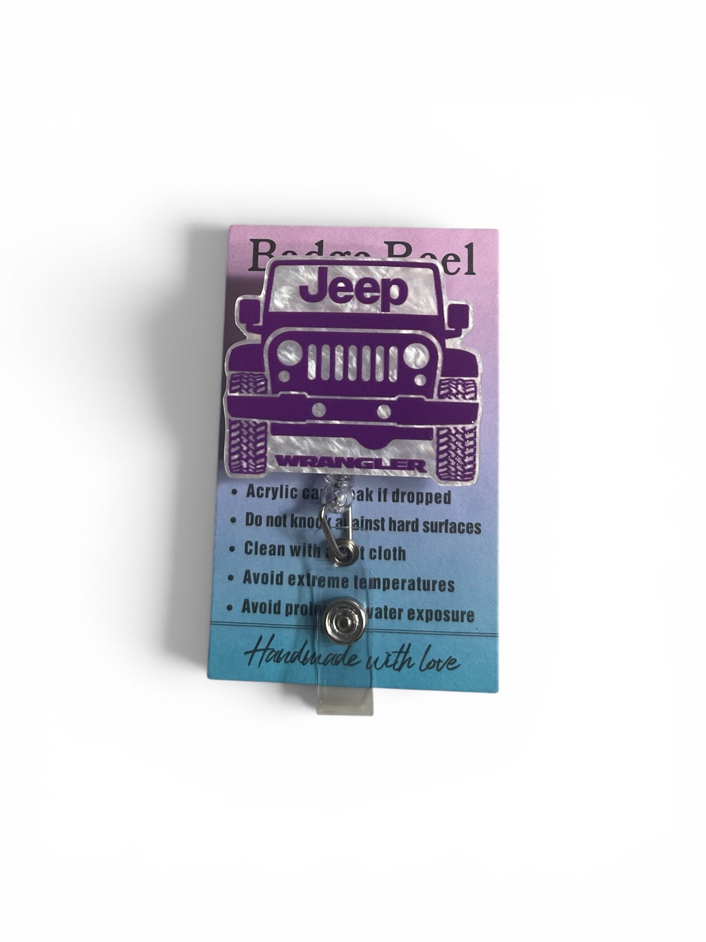 Purple Jeep Badge Reel