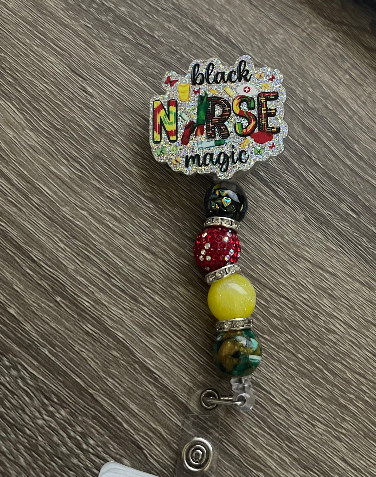 Black Nurse Magic Badge Reel