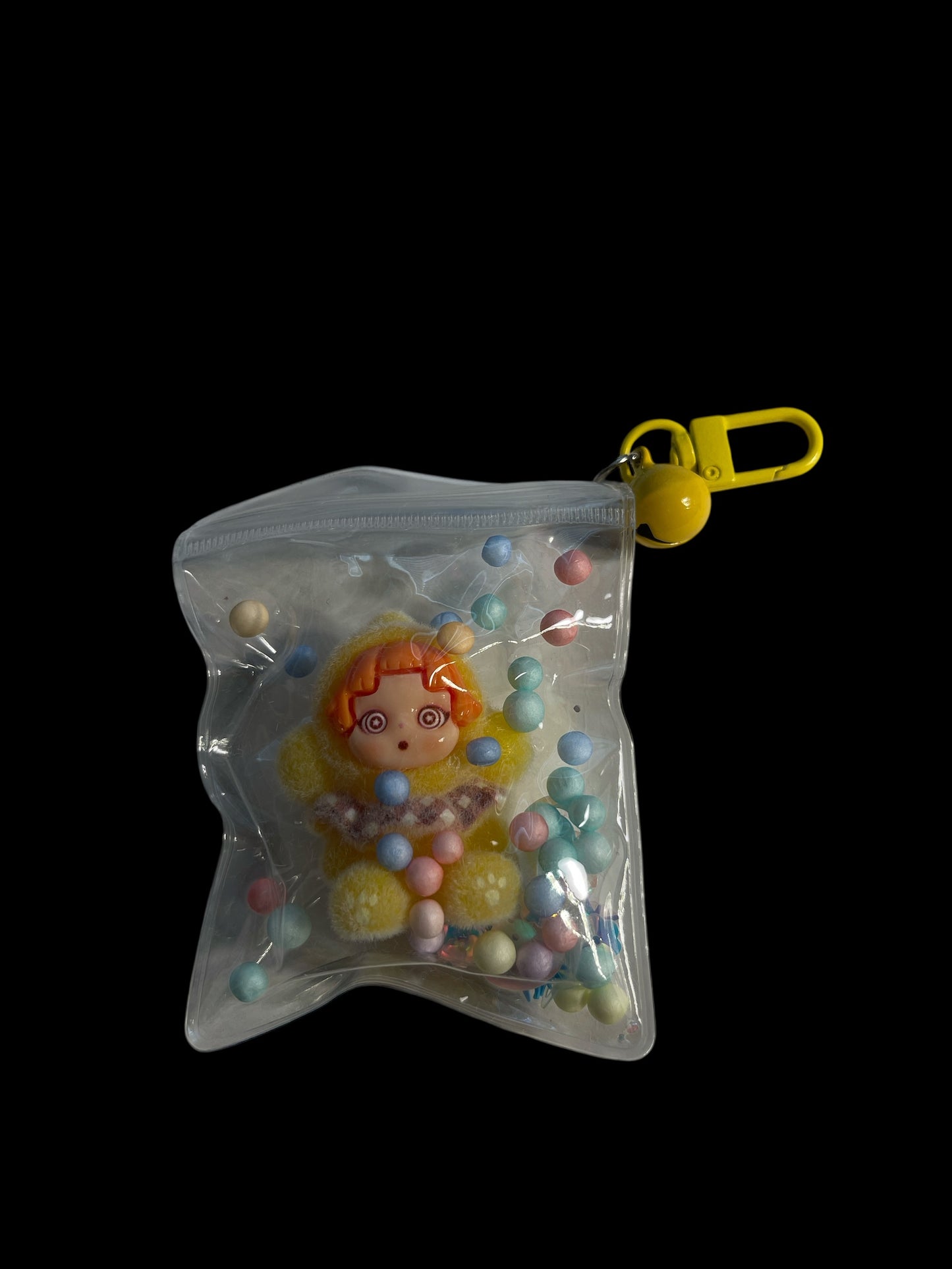 Skull Panda Charm Bag Keychain with Bell