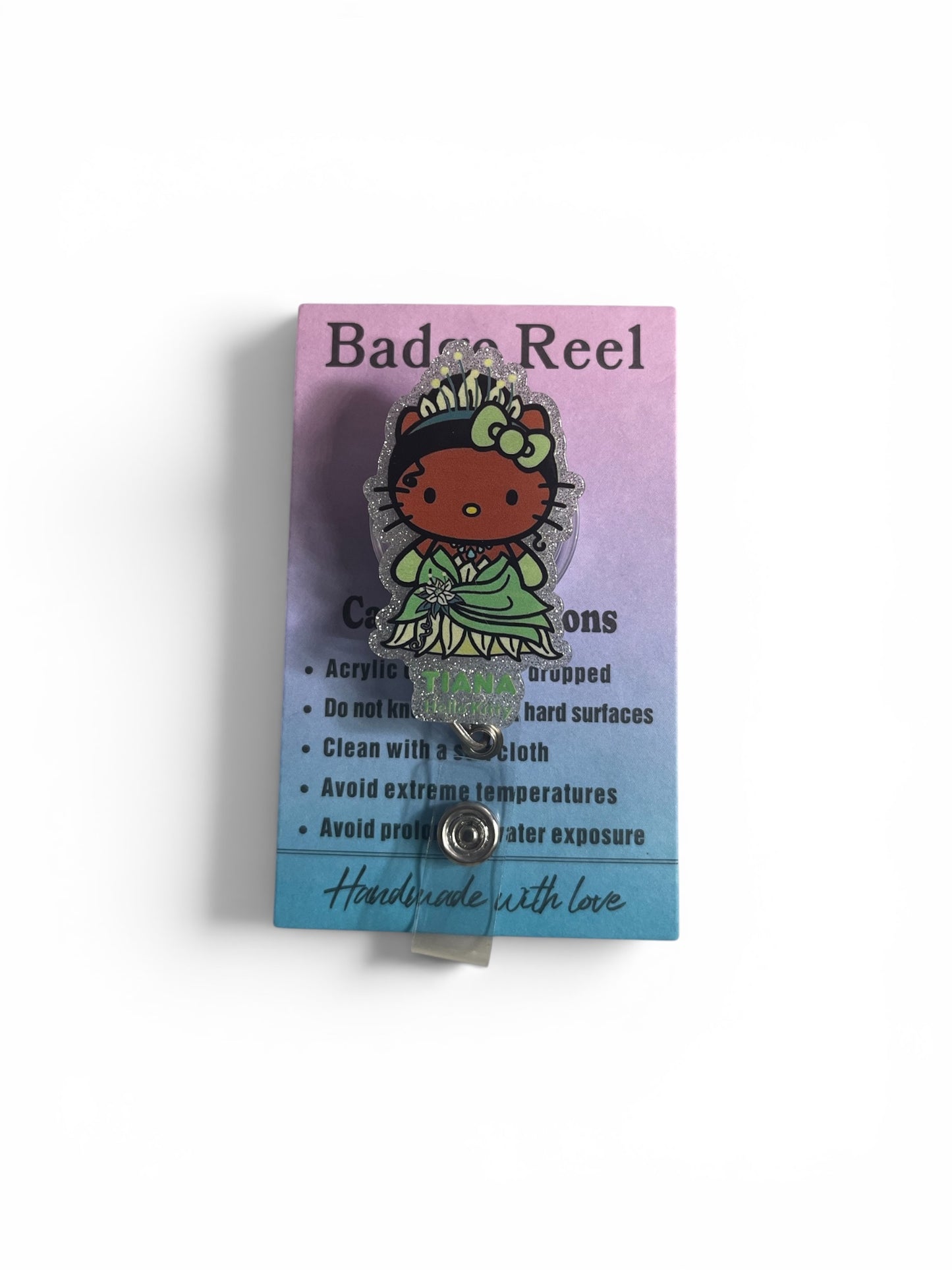 Princess Tiana and Hello Kitty Badge Reel