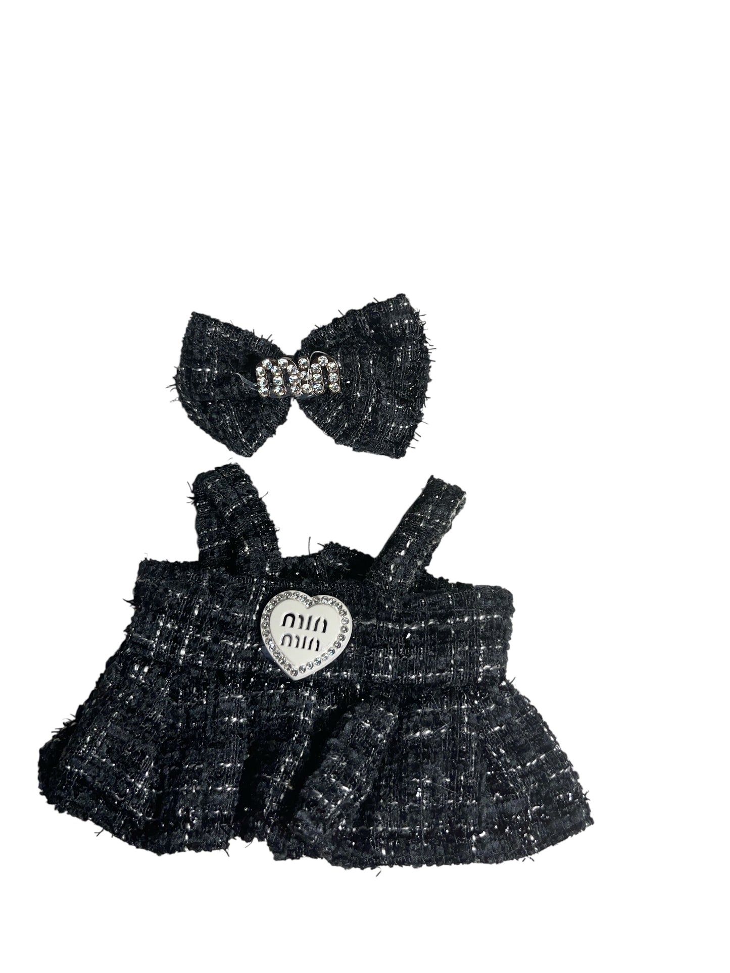 Labubu Black Dress with Hair Clip