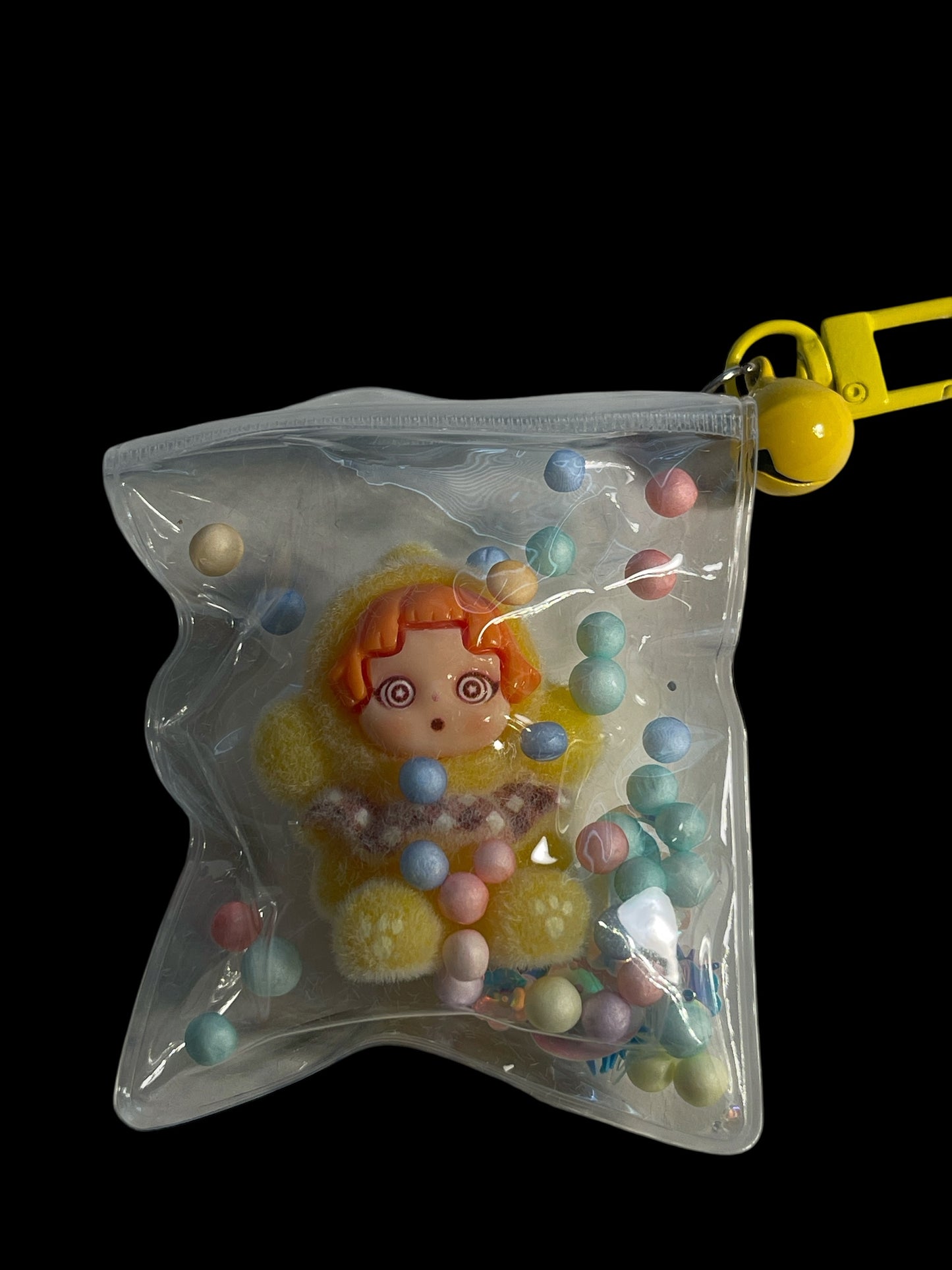 Skull Panda Charm Bag Keychain with Bell