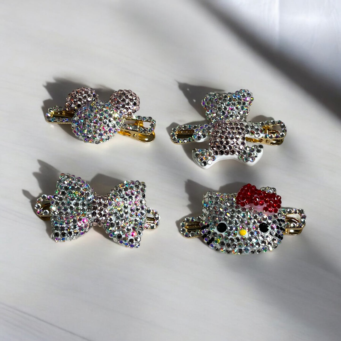 Rhinestone Blinged Hair Clips