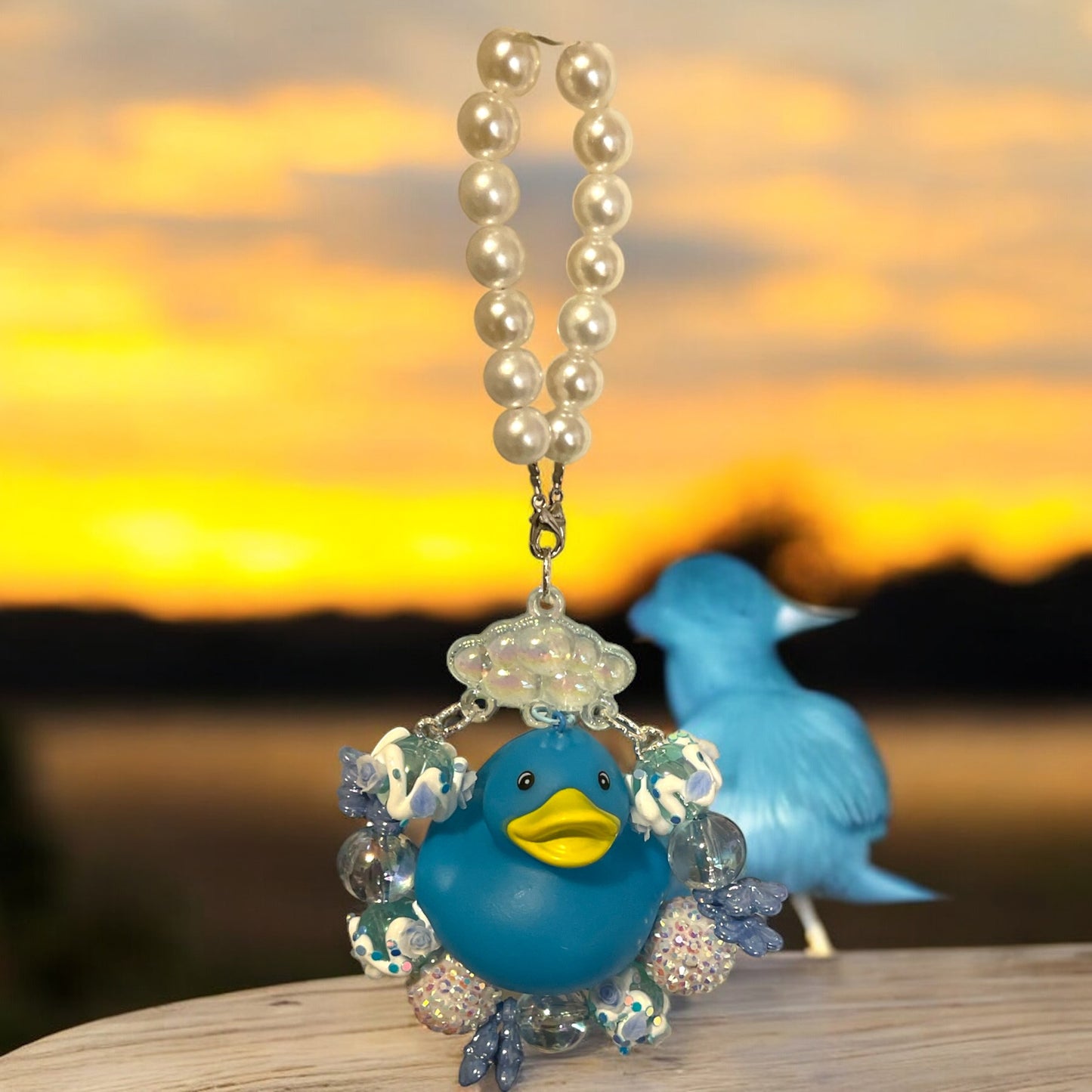 Blue Duck Rearview Mirror Hanger