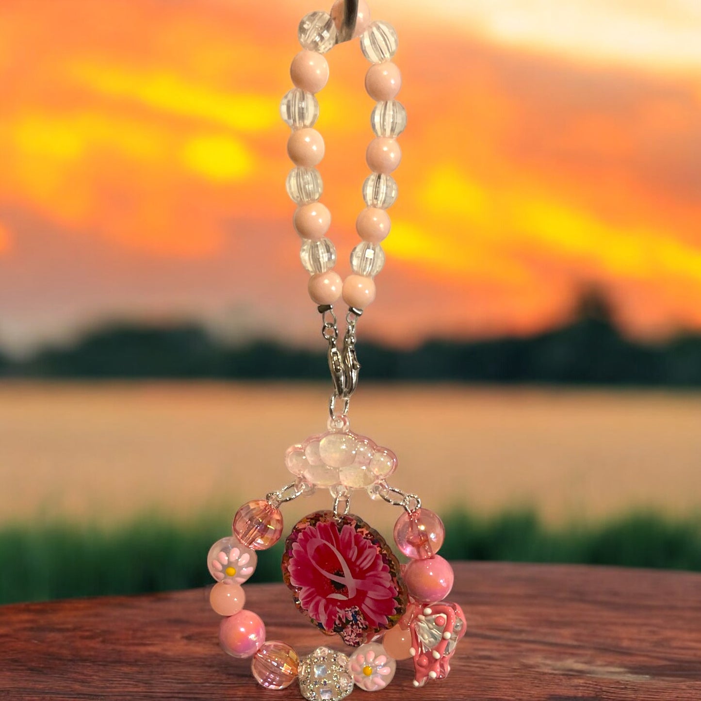 Breast Cancer Rearview Mirror Hanger