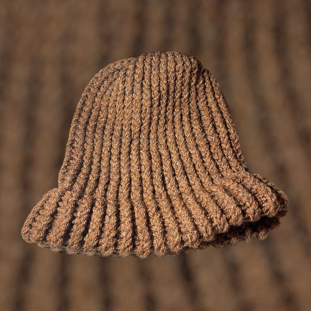 Brown Handmade Knitted Hat
