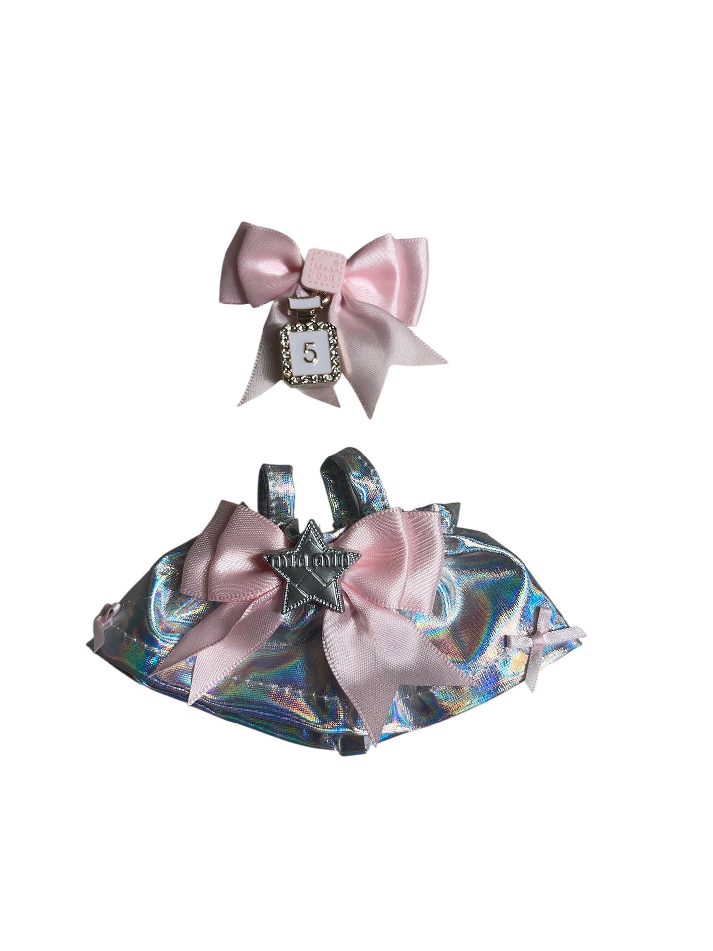 Labubu Holographic Dress with Bow
