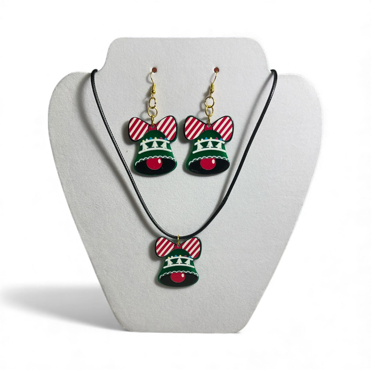 Christmas Bell Necklace and Earring Set