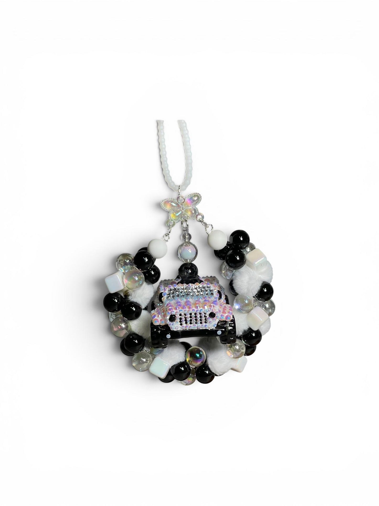White and Black Duck Jeep Hanger