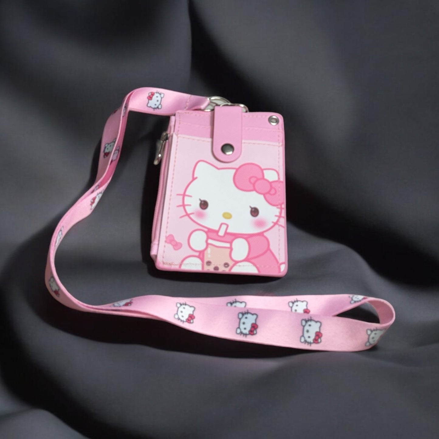 Pikachu and Hello Kitty Friends Lanyard Wallet