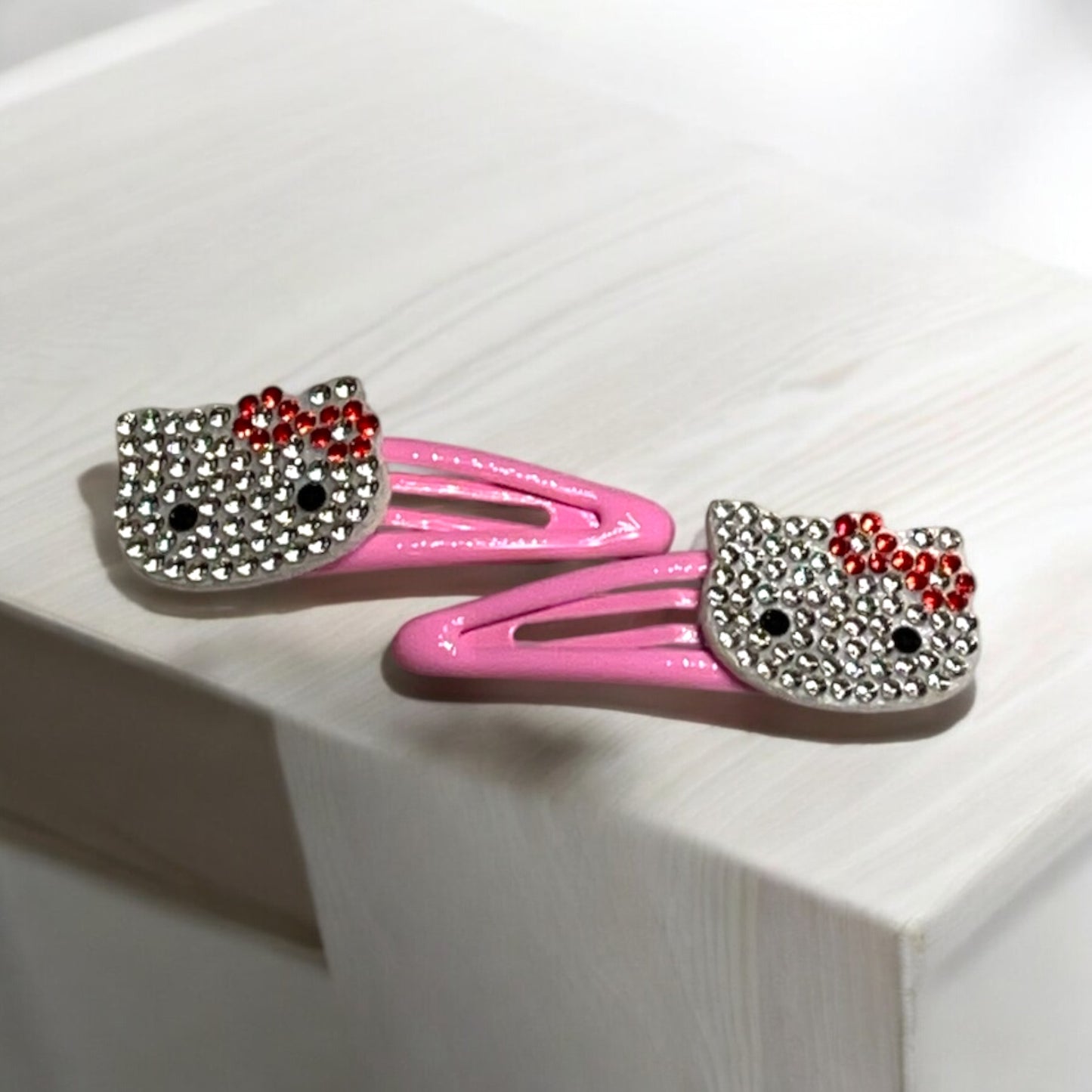 Hair Clips with Kitty Design