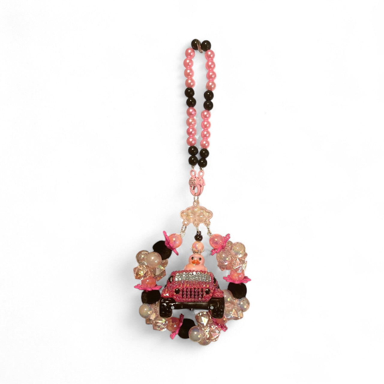 Pink and Black Bling Jeep Duck Hanger