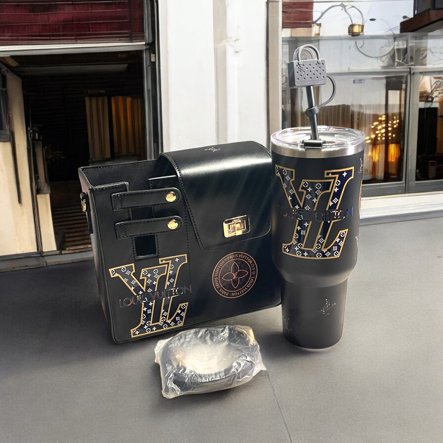LV Purse/ Cup Bag with Matching Cup Included
