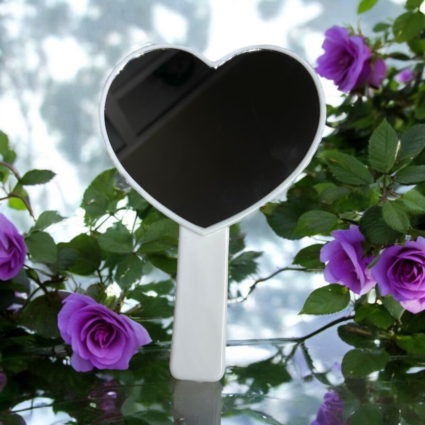 Hand Mirror Chanel Butterly with Custom Rhinestones