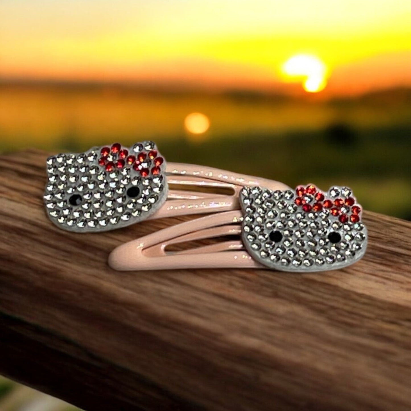 Hair Clips with Kitty Design