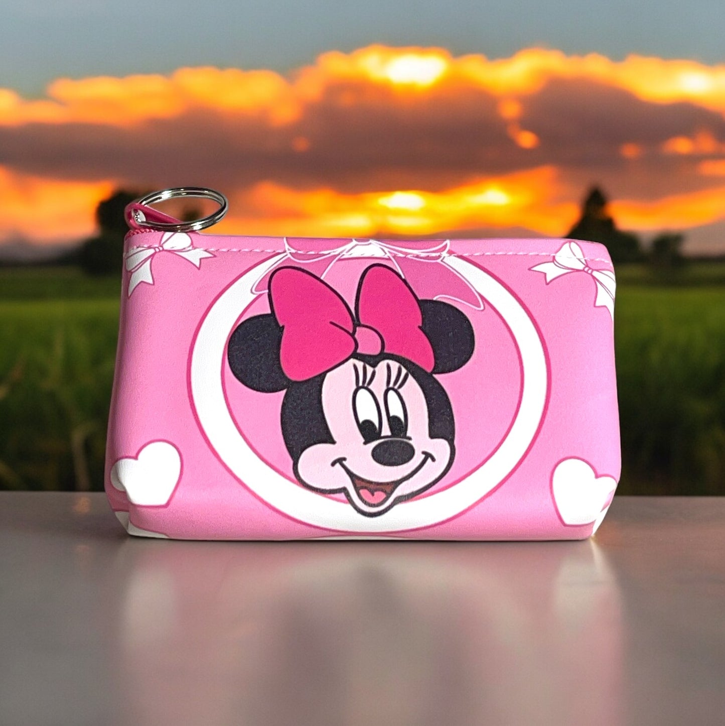 Pink Coin Bag with Mouse Design