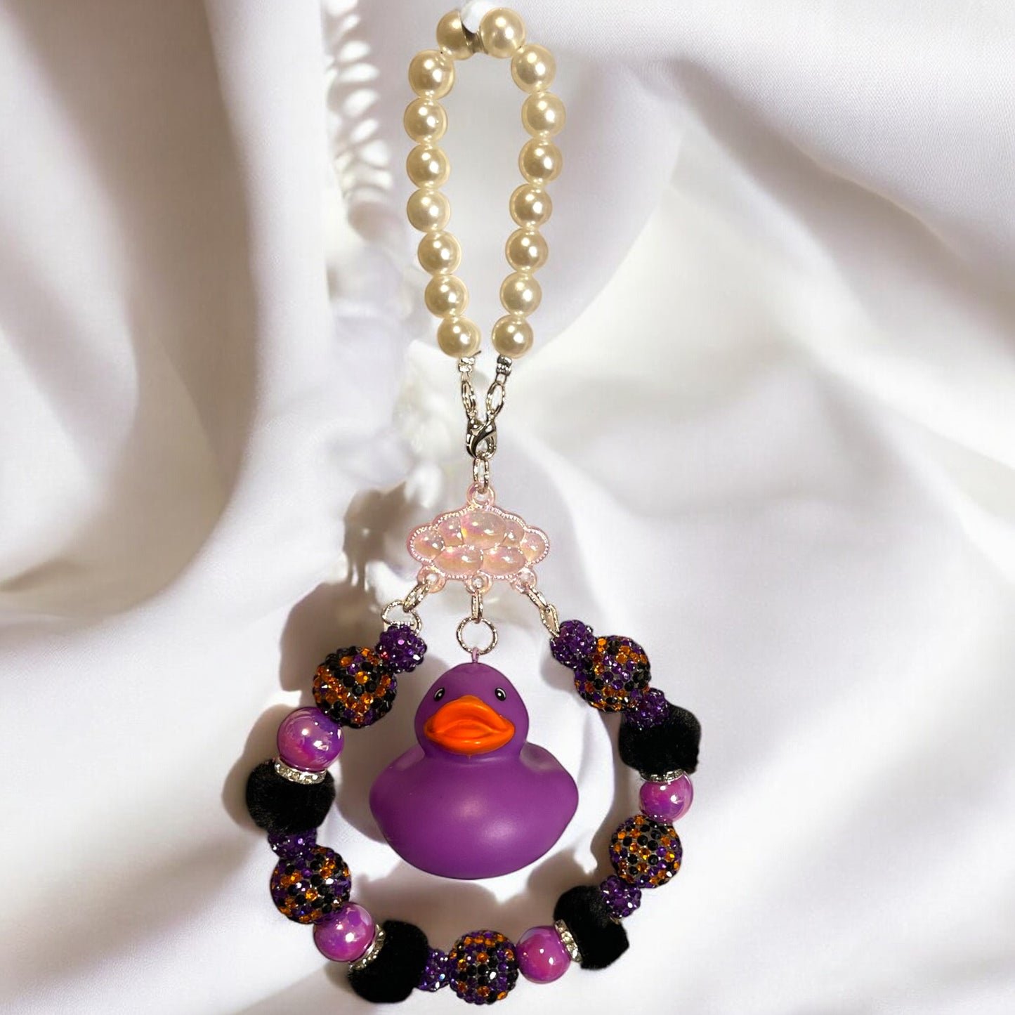 Purple Duck Rearview Mirror Hanger