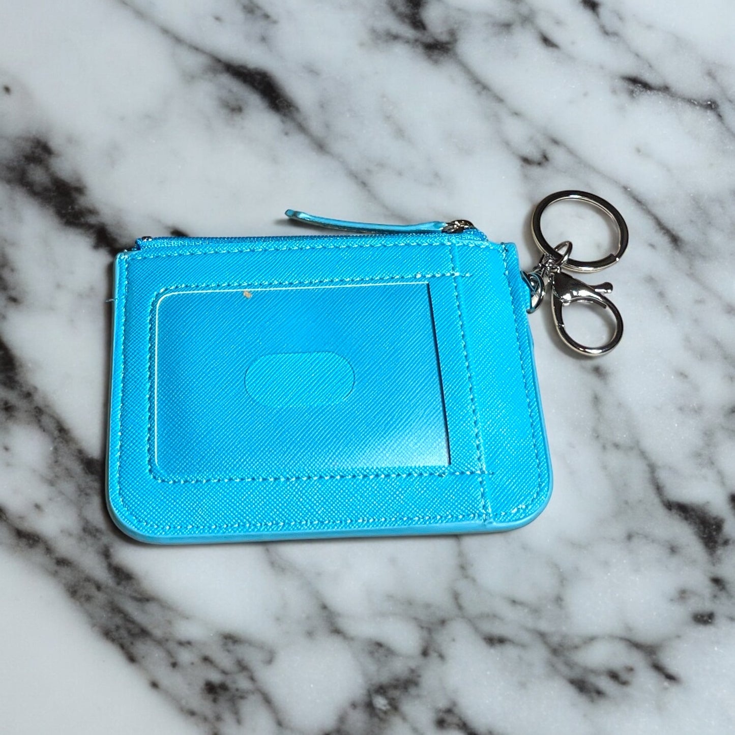 Super Fun Blue Keychain Wallet with 626