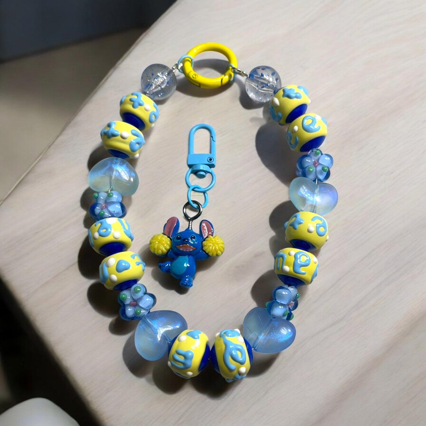 Stitch Phone Chain with Detachable Keychain