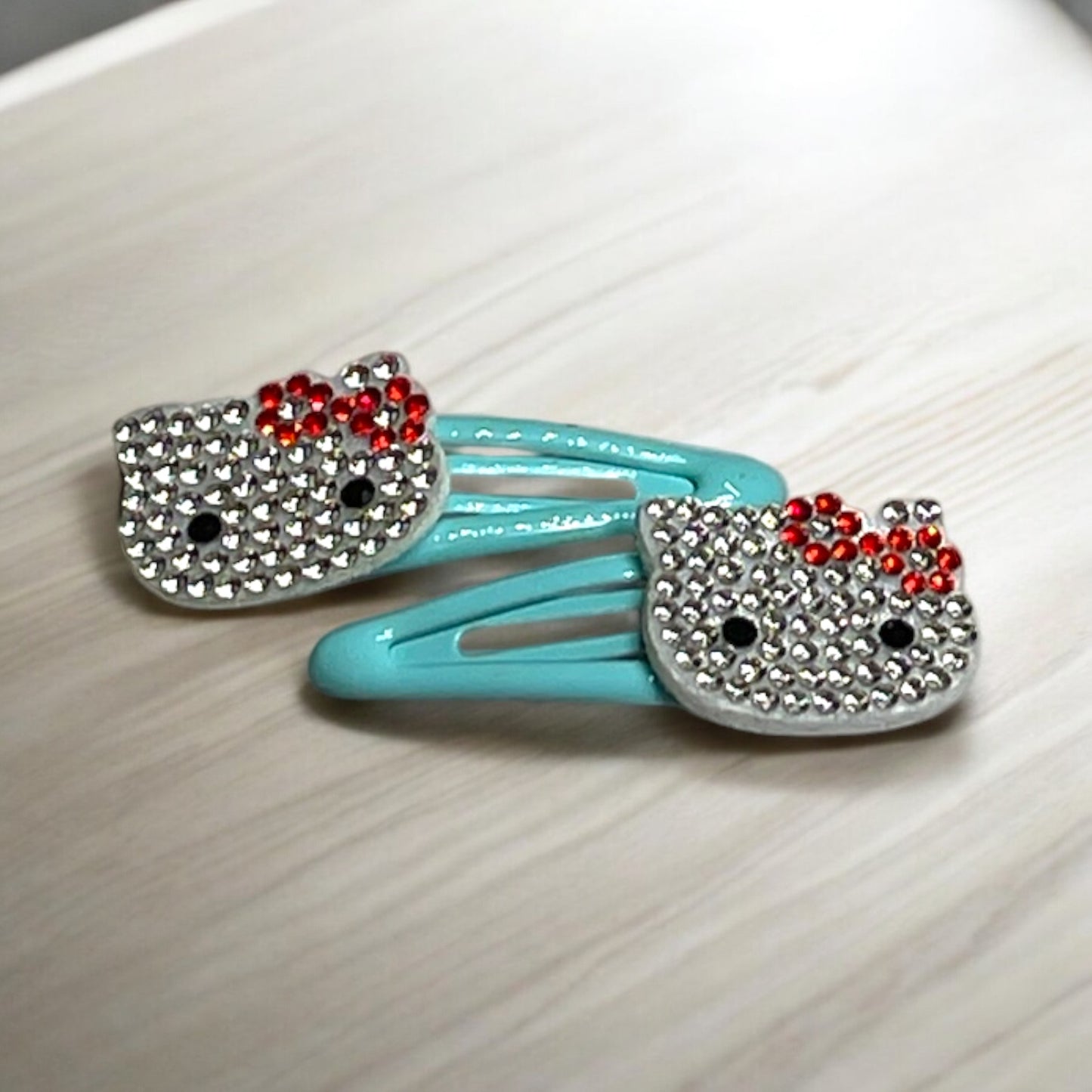 Hair Clips with Kitty Design