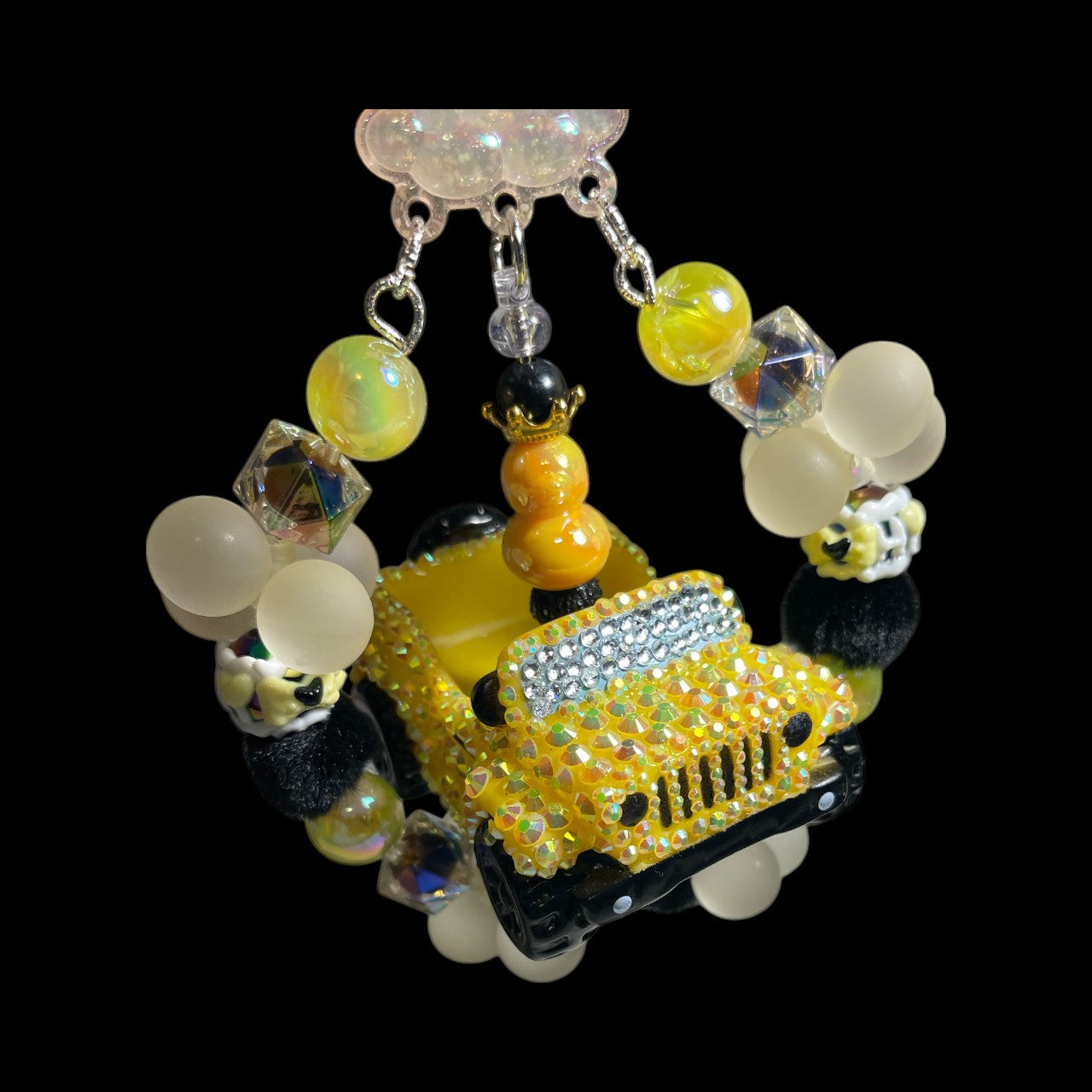 Yellow and Black Duck Jeep Hanger