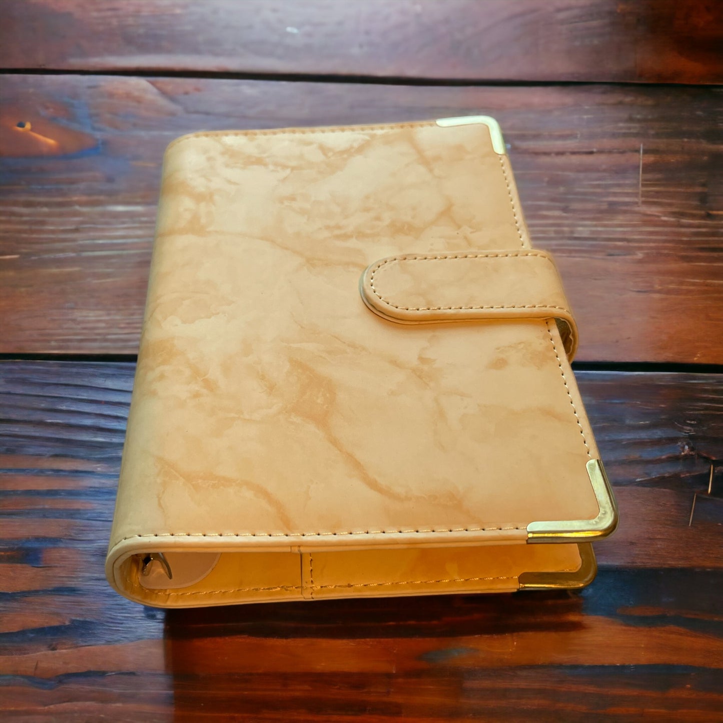 Yellow Marble Planner and Budget Binder A6 Size
