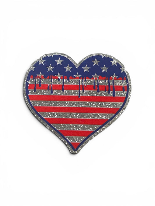 American Flag Heart Phone Grip