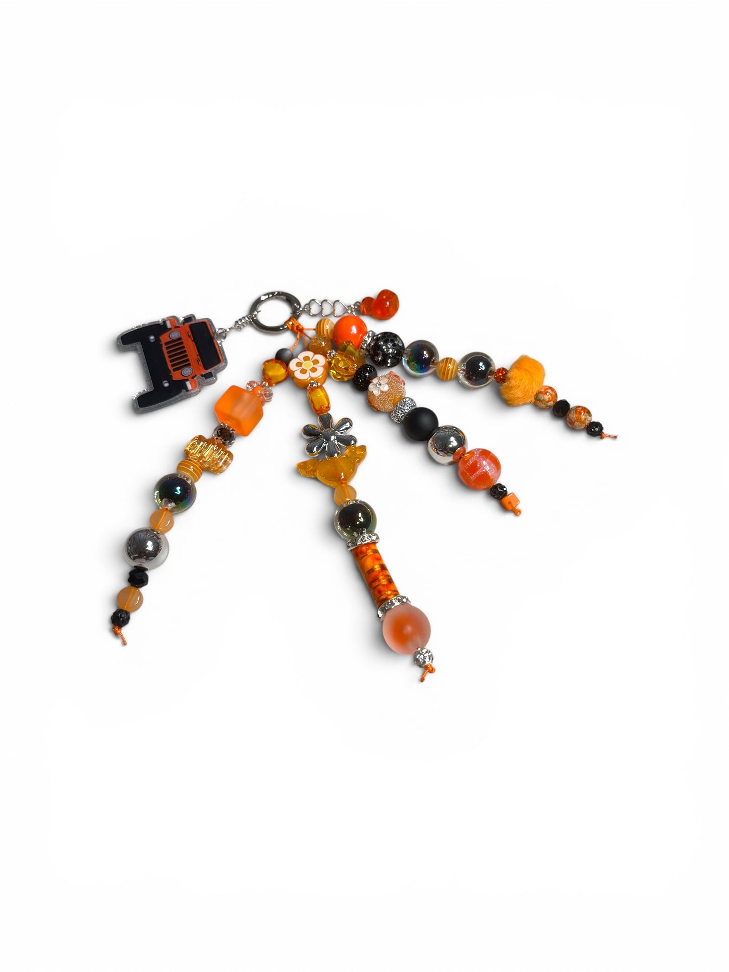 Jeep Orange and Black Bag Charm