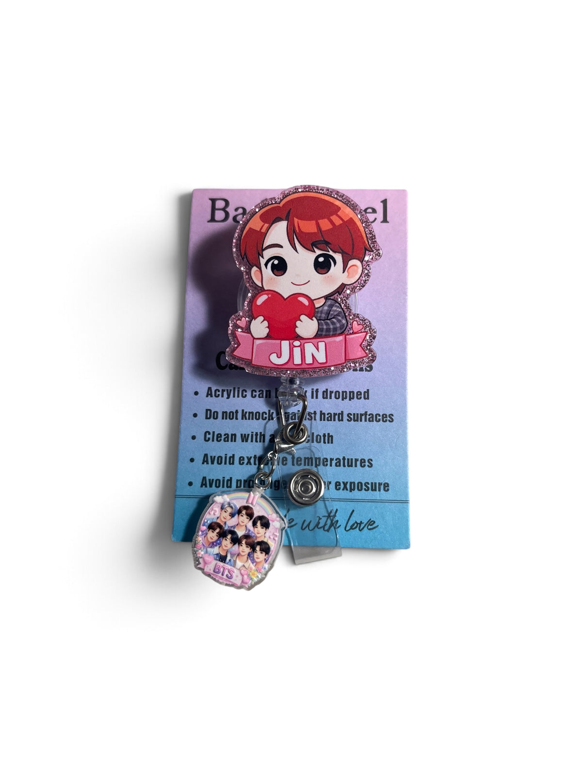 Jin BTS Badge Reel