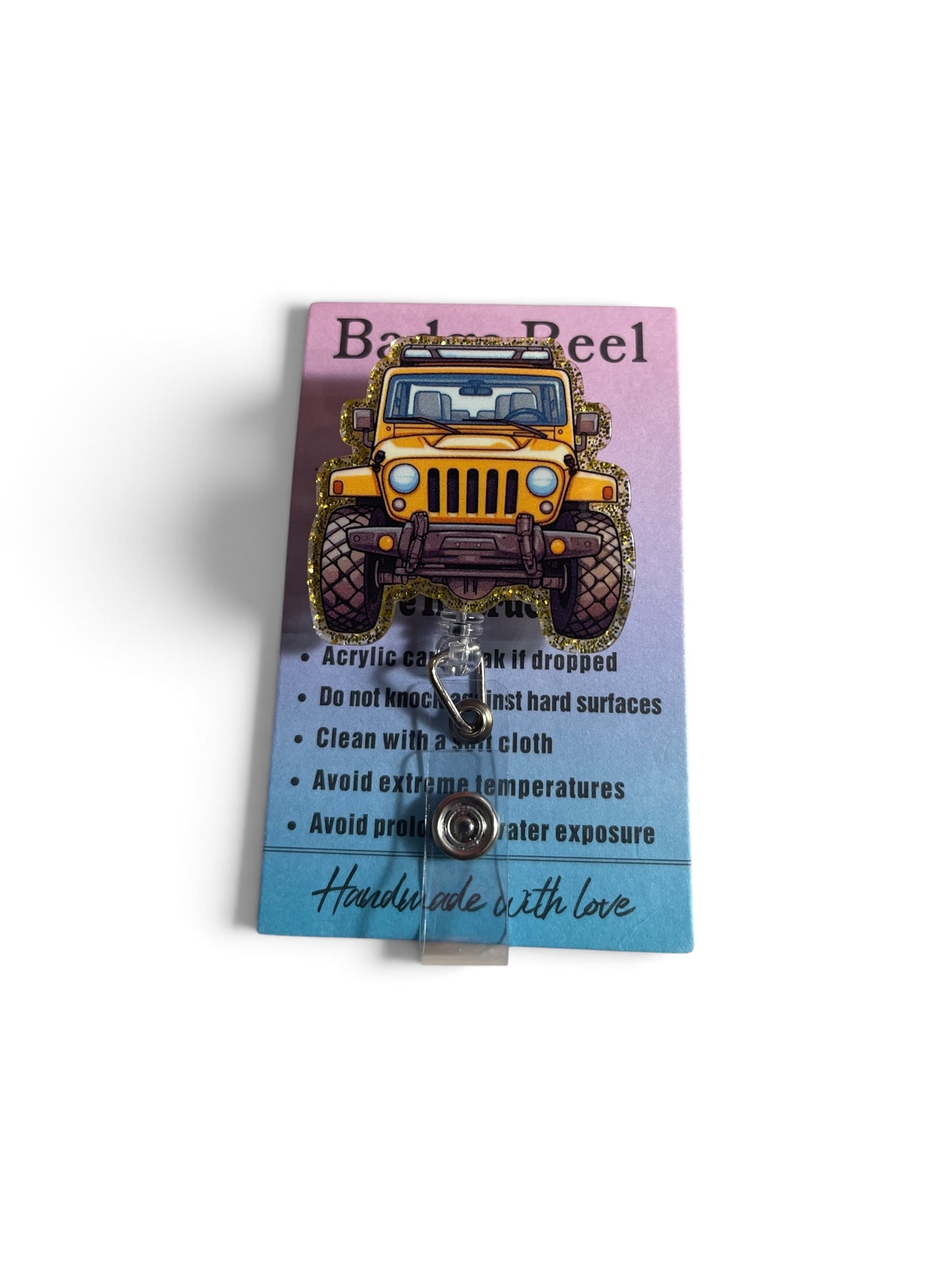 Gold Jeep Badge Reel