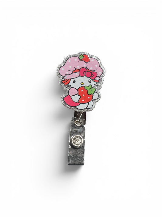 Hello Kitty Strawberry Shortcake  Badge Reel