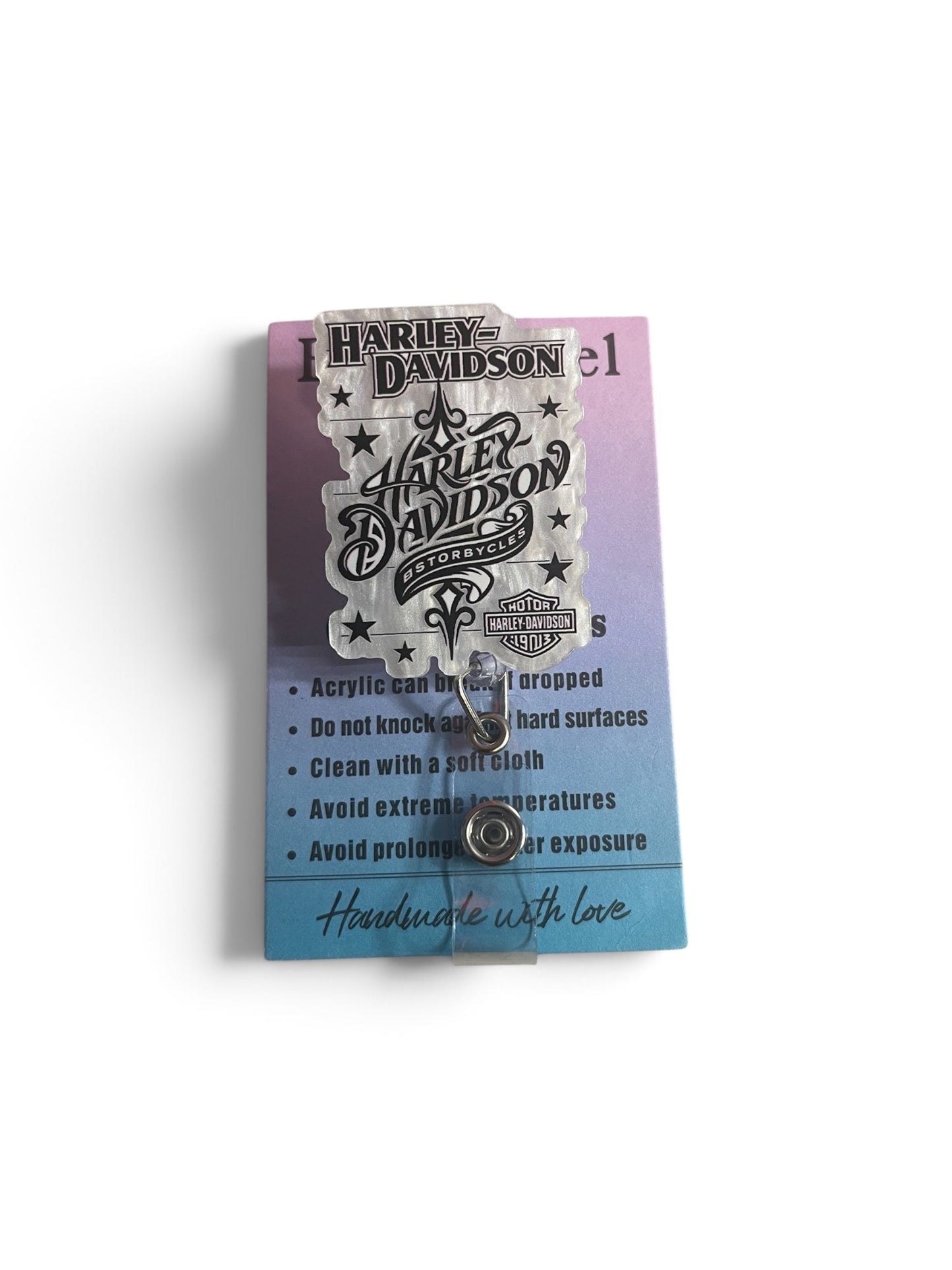 Harley Davidson White Badge Reel