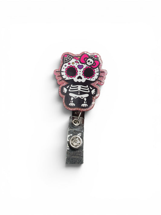 Hello Kitty Sugar Skull Badge Reel