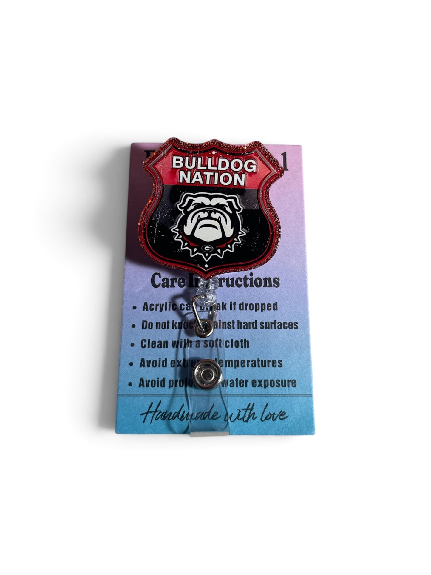 Georgia Bulldog Badge Reel