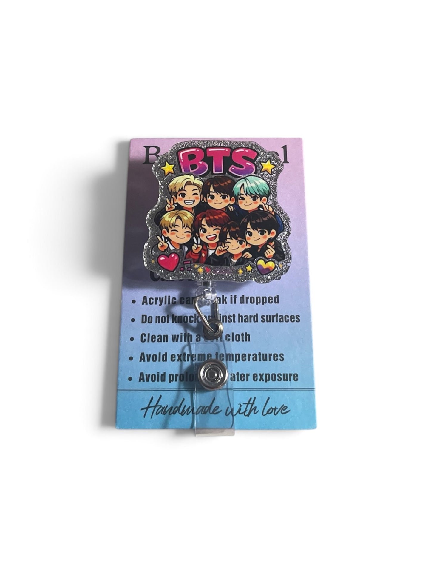 BTS Badge Reel Glitter