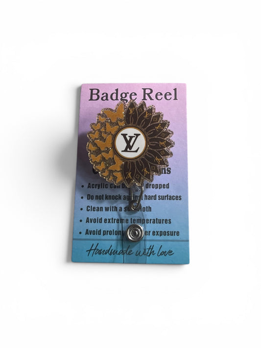 LV Sunflower Badge Reel
