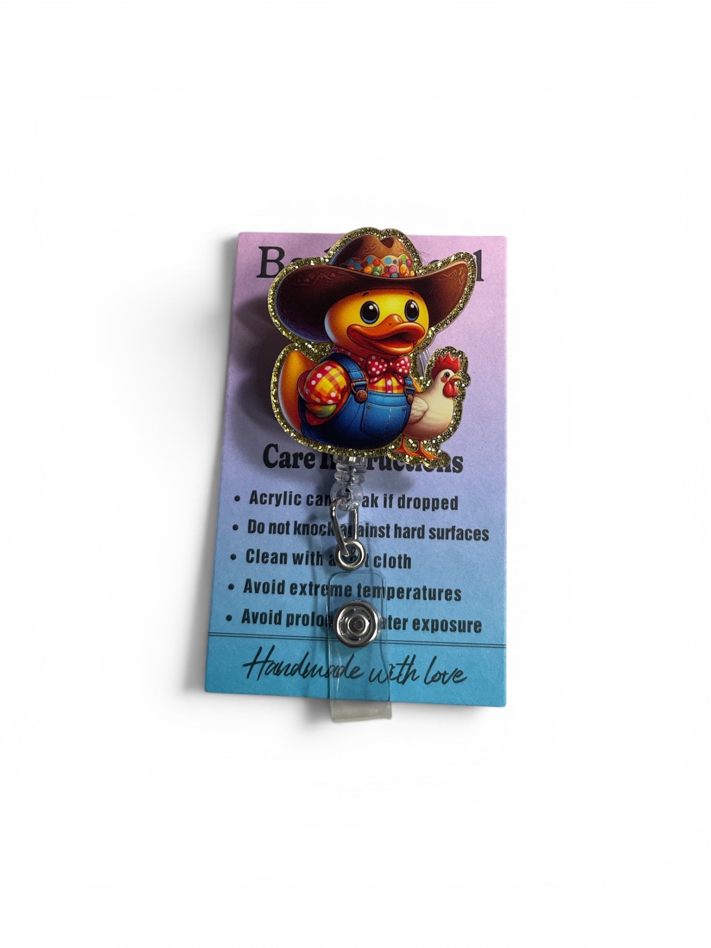 Duck with Chicken Badge Reel