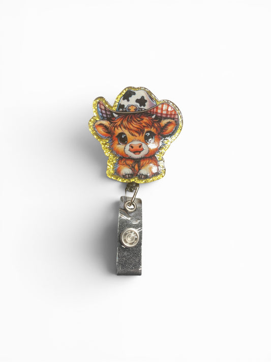 Brown Cow Badge Reel