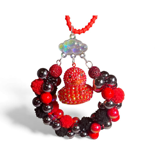 Red and Black Duck Jeep Hanger