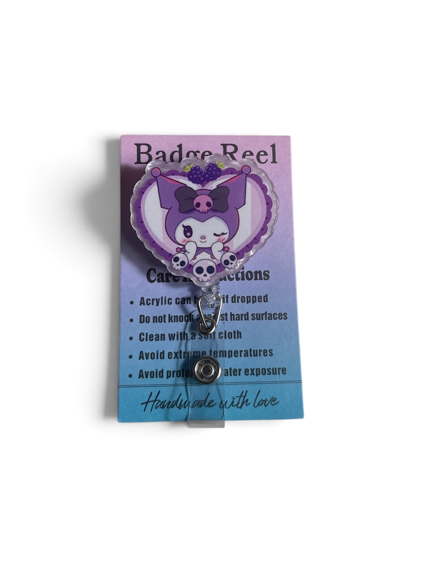 Kuromi Badge Reel