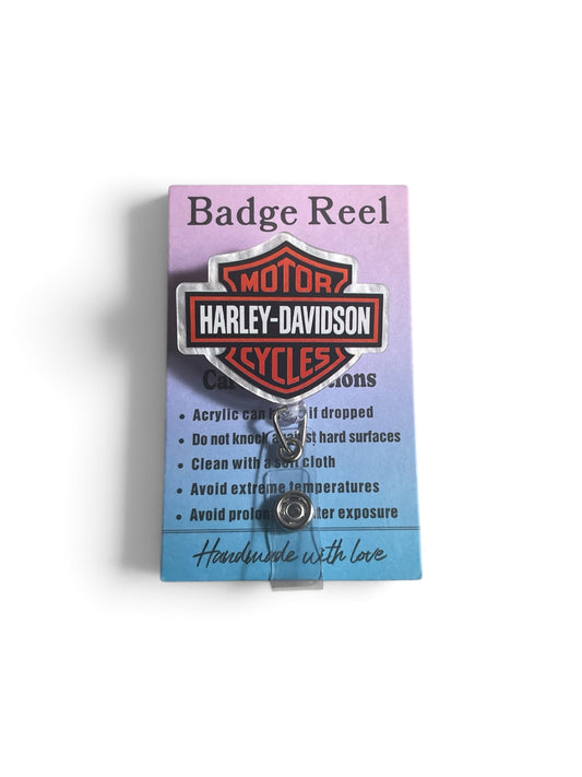 Harley Davidson Badge Reel Orange