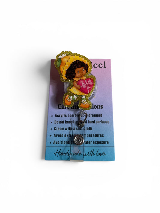 Strawberry Shortcake Orange Blossom Badge Reel