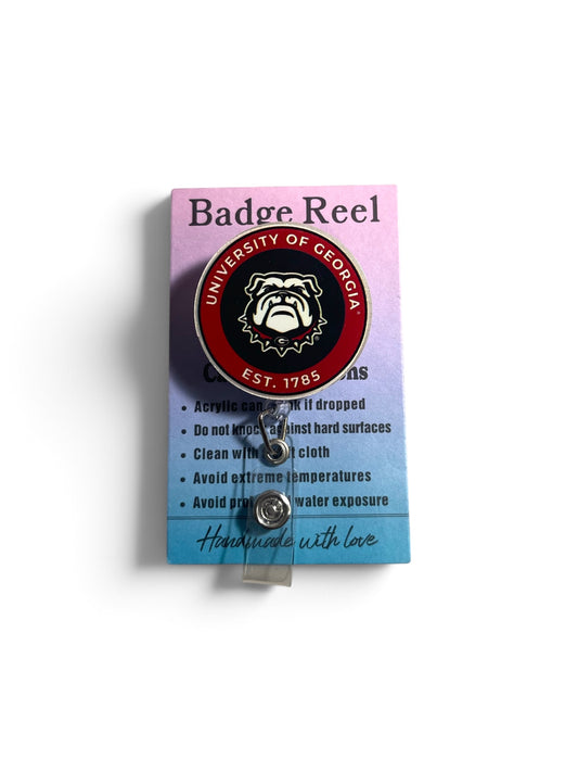 Georgia Bulldog Badge Reel