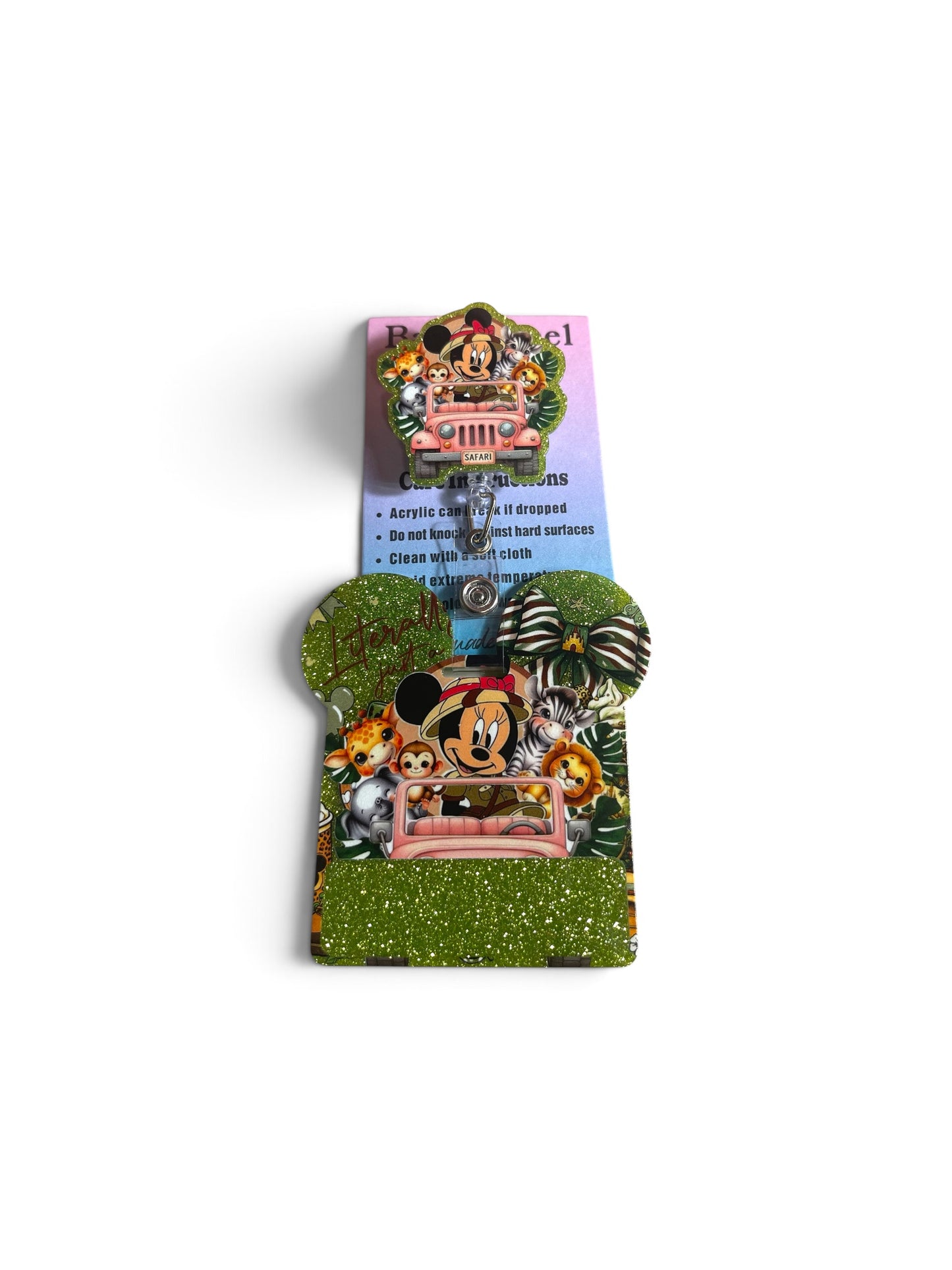 Minnie Mouse and Friends Safari Badge Reel with Badge Buddy